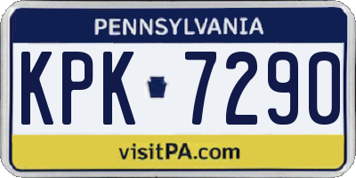 PA license plate KPK7290