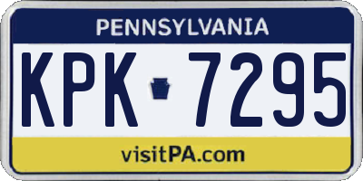 PA license plate KPK7295