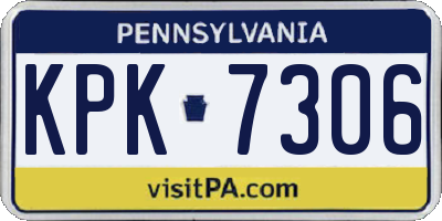 PA license plate KPK7306