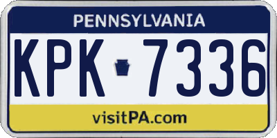 PA license plate KPK7336