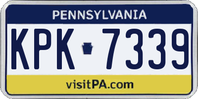 PA license plate KPK7339
