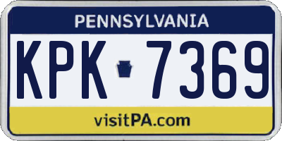PA license plate KPK7369