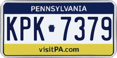 PA license plate KPK7379
