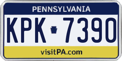 PA license plate KPK7390