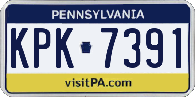 PA license plate KPK7391