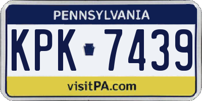 PA license plate KPK7439