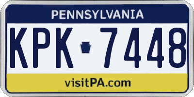 PA license plate KPK7448