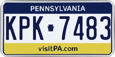 PA license plate KPK7483