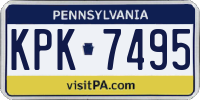 PA license plate KPK7495