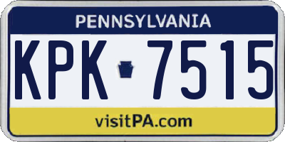 PA license plate KPK7515