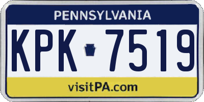PA license plate KPK7519