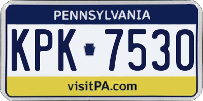 PA license plate KPK7530
