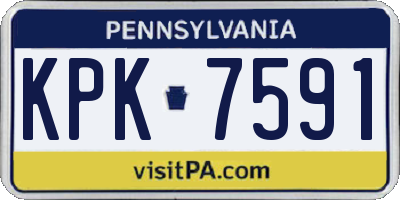 PA license plate KPK7591