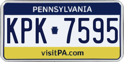 PA license plate KPK7595