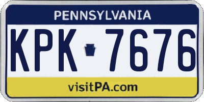 PA license plate KPK7676