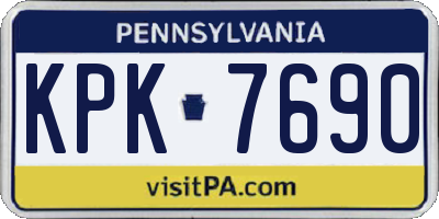 PA license plate KPK7690