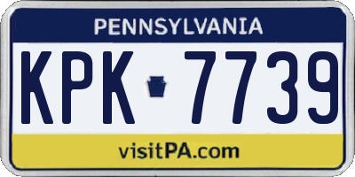 PA license plate KPK7739