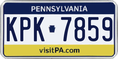 PA license plate KPK7859
