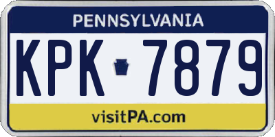 PA license plate KPK7879
