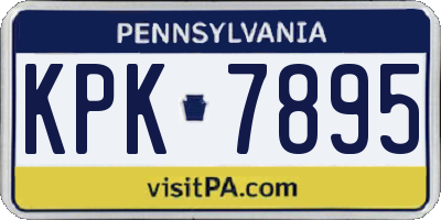 PA license plate KPK7895