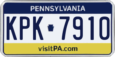 PA license plate KPK7910