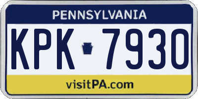 PA license plate KPK7930