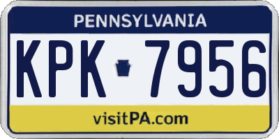 PA license plate KPK7956
