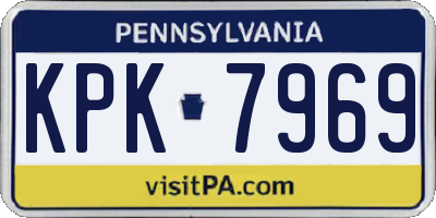 PA license plate KPK7969
