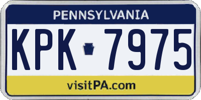 PA license plate KPK7975
