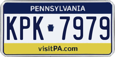 PA license plate KPK7979