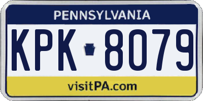PA license plate KPK8079