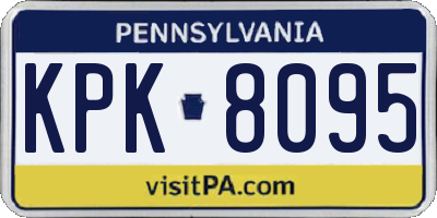 PA license plate KPK8095