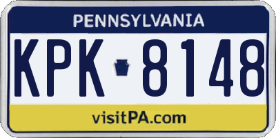 PA license plate KPK8148