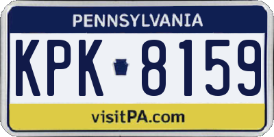 PA license plate KPK8159