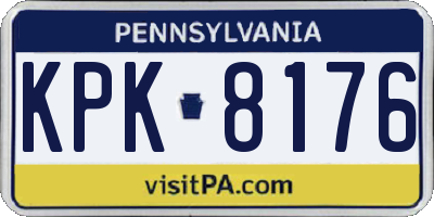 PA license plate KPK8176