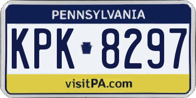 PA license plate KPK8297