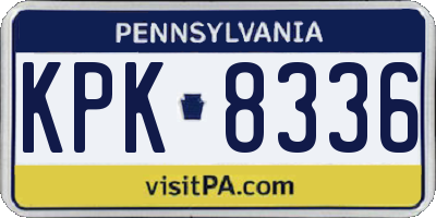 PA license plate KPK8336