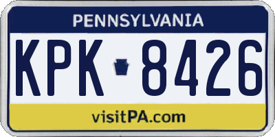 PA license plate KPK8426