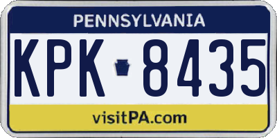 PA license plate KPK8435