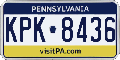 PA license plate KPK8436