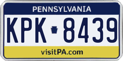 PA license plate KPK8439