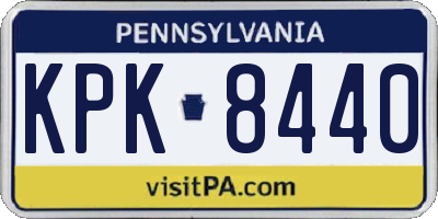 PA license plate KPK8440