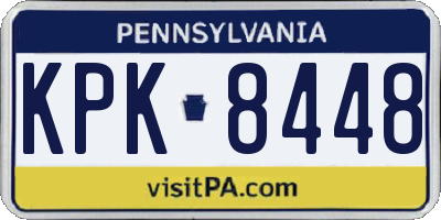 PA license plate KPK8448