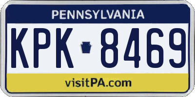 PA license plate KPK8469