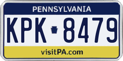 PA license plate KPK8479