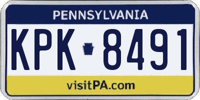 PA license plate KPK8491