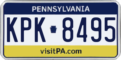 PA license plate KPK8495