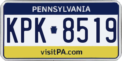 PA license plate KPK8519