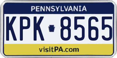 PA license plate KPK8565
