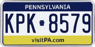 PA license plate KPK8579